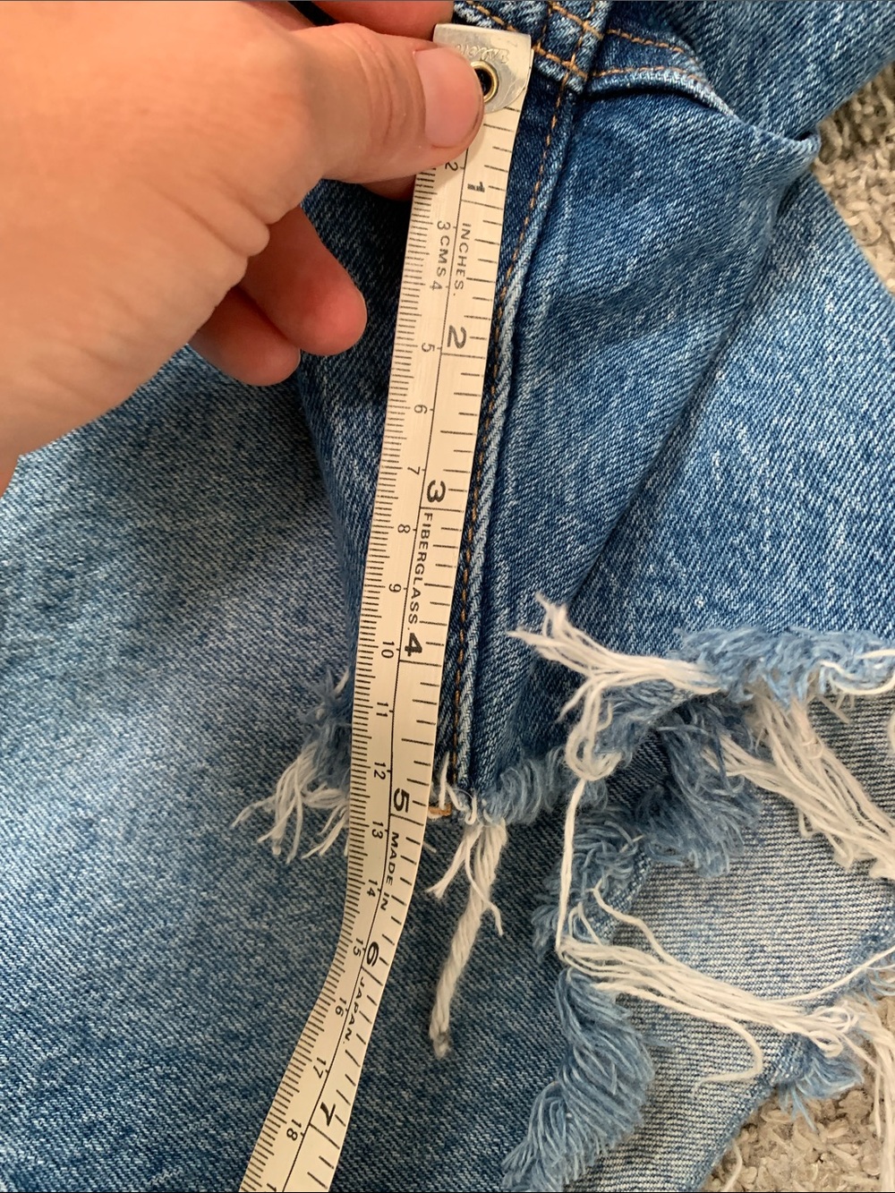 Abercrombie & Fitch High Rise Dad Denim Shorts - Picture 7 of 9